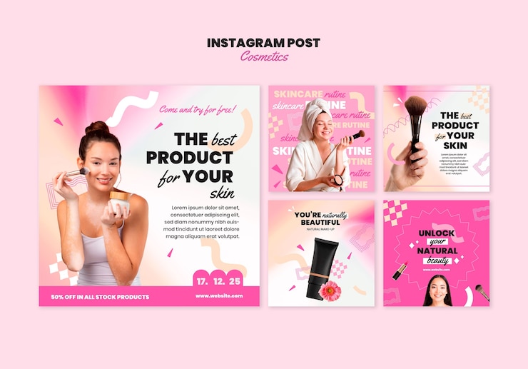 PSD gratuito progettazione di modelli cosmetici