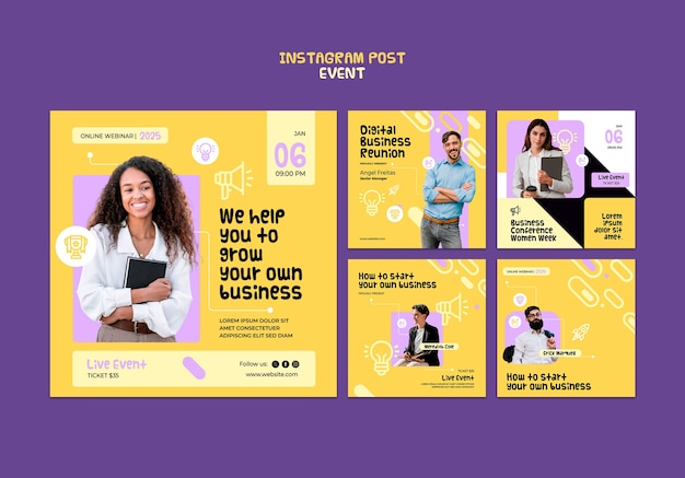 Progettazione di modelli di Instagram per eventi digitali