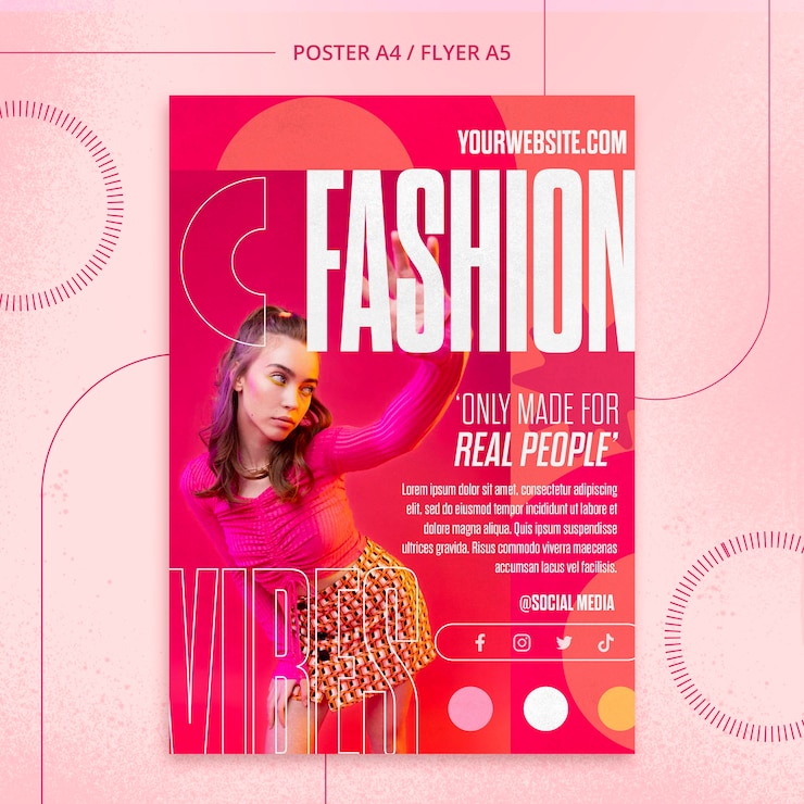 PSD gratuito progettazione di modelli di moda