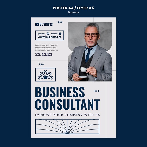 Progettazione di modelli di poster e volantini aziendali
