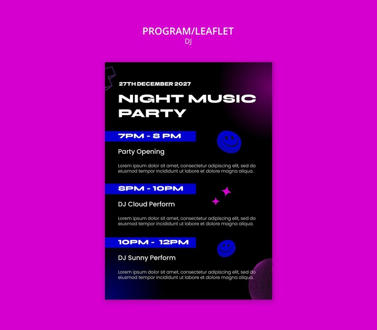 PSD gratuito progettazione di modelli musicali per dj