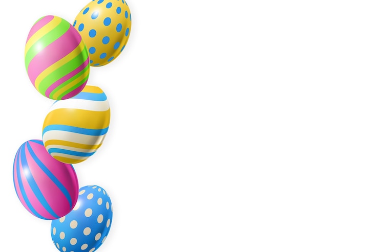 PSD gratuito progettazione realistica dell'illustrazione della struttura delle uova di pasqua