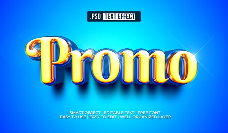 Gratis PSD promo tekststijleffect