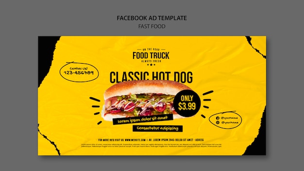 Promosjabloon voor foodtrucks voor sociale media