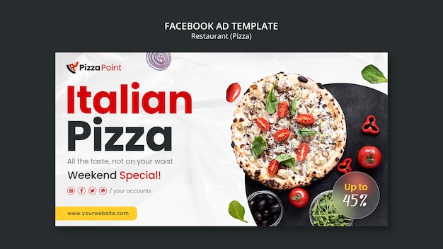 Promosjabloon voor pizzarestaurants voor sociale media