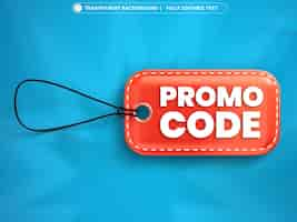 Gratis PSD promotiecode shopping tag-ontwerp