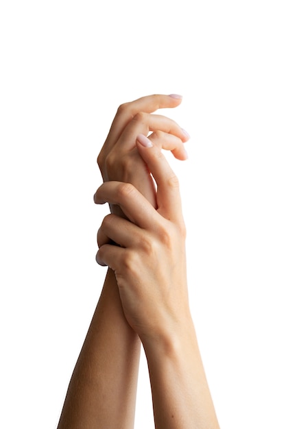 Prossimo piano sulle delicate mani che gesticolano