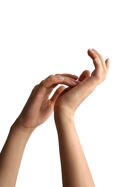 Prossimo piano sulle delicate mani che gesticolano