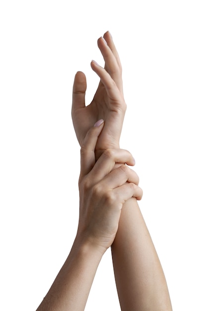 Prossimo piano sulle delicate mani che gesticolano