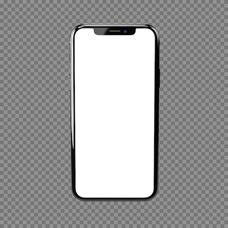 PSD Gratis psd black smartphone with blank screen isolated