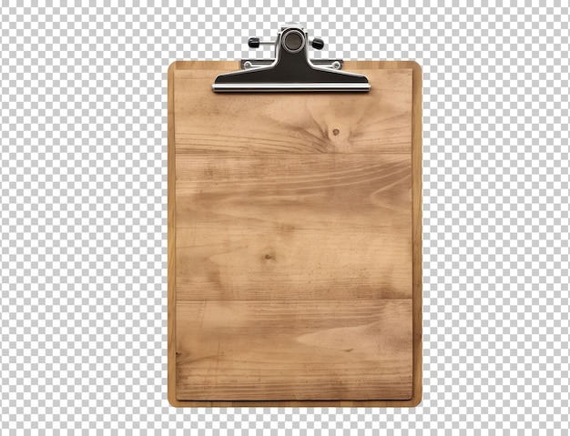 Gratis PSD psd bruin houten papier clipbaord geïsoleerd op de achtergrond