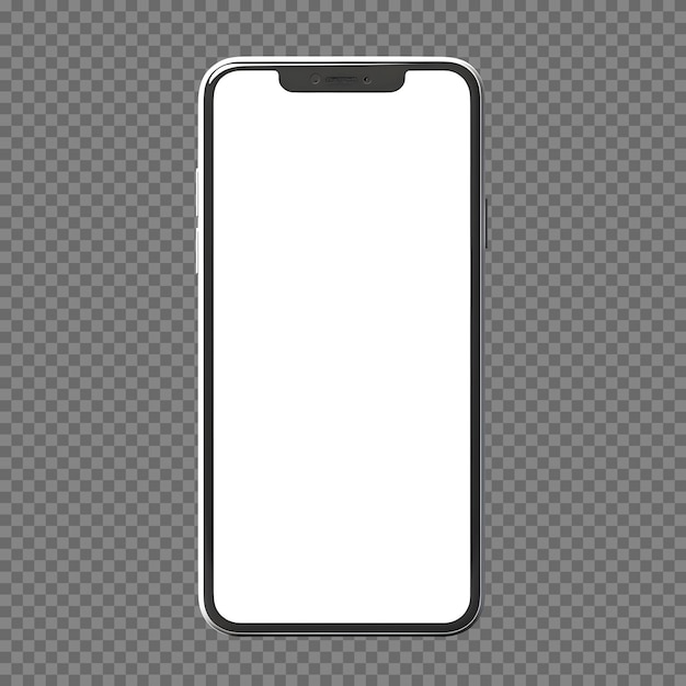 psd isolare lo smartphone con il modello di mockup dello schermo vuoto