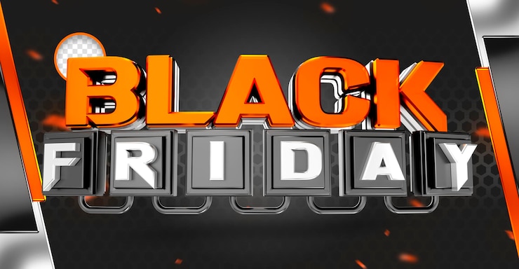 Gratis PSD psd label 3d-realistische black friday-promotieaanbiedingscampagnes in brazilië