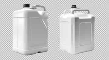 Gratis PSD psd lege plastic jerrycans geïsoleerd op de achtergrond