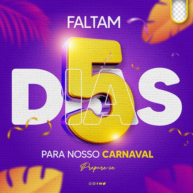 Gratis PSD psd post template social media carnaval dagen links carnaval brazilië