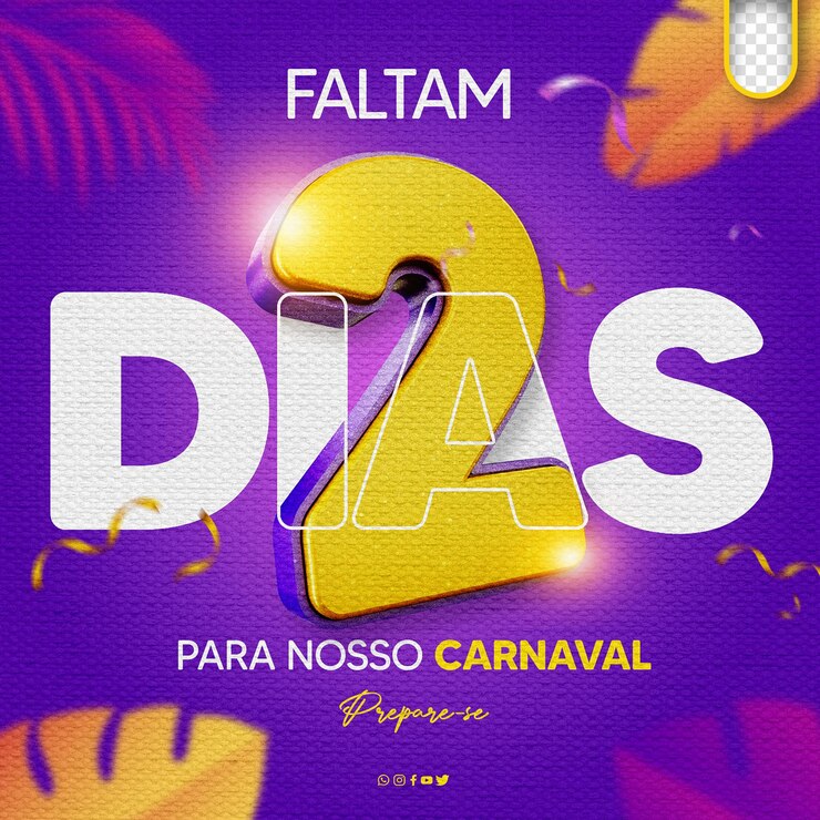 PSD Gratis psd post template social media carnival days left carnaval brasil