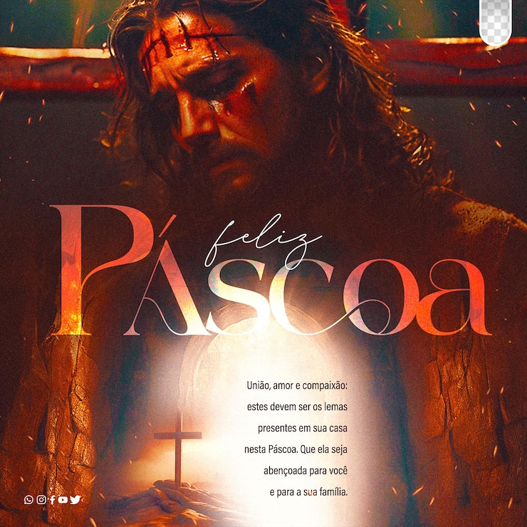 PSD gratuito psd para redes sociales de feliz pascua, evento promocional de feliz pascoa en brasil