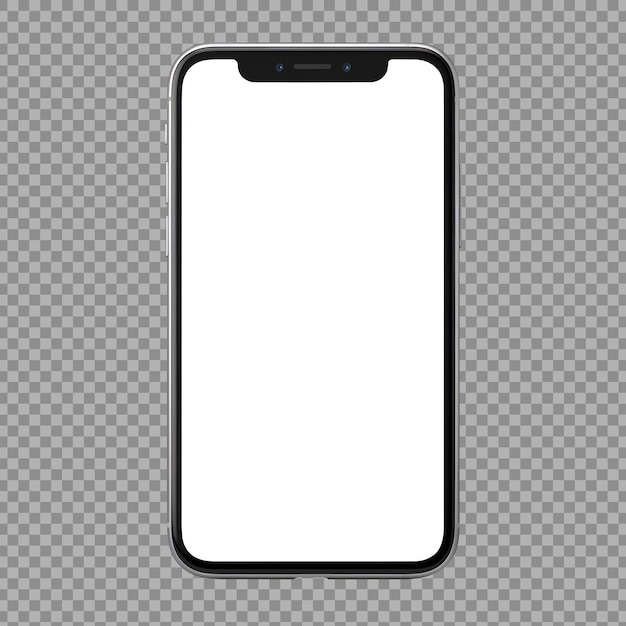 Psd-telefoonmodel met leeg frame voor ontwerp