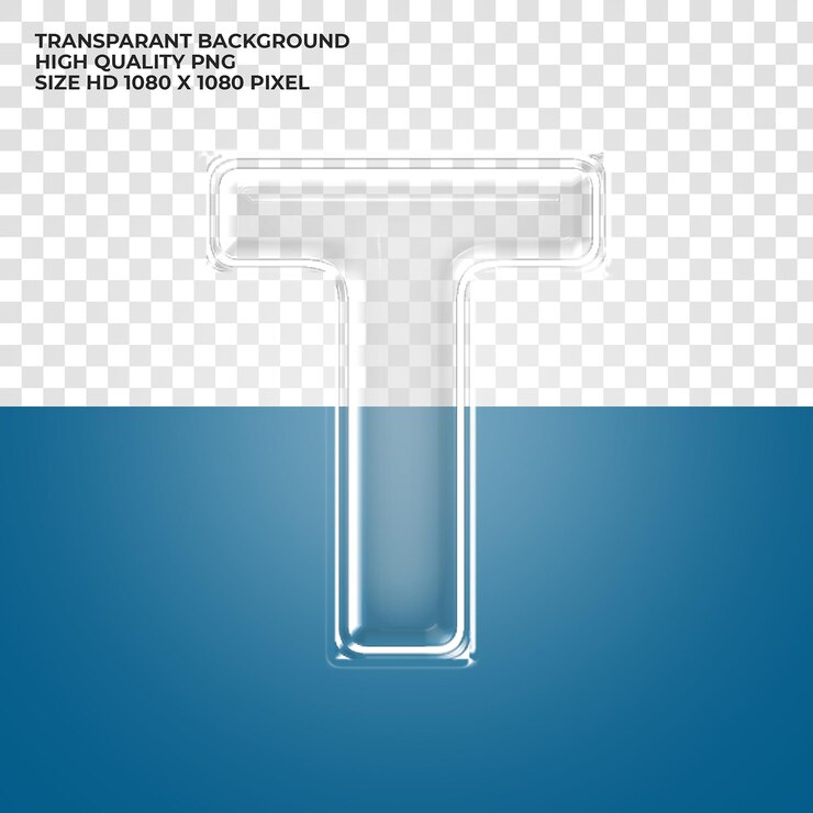 PSD Transparante Alfabetletter