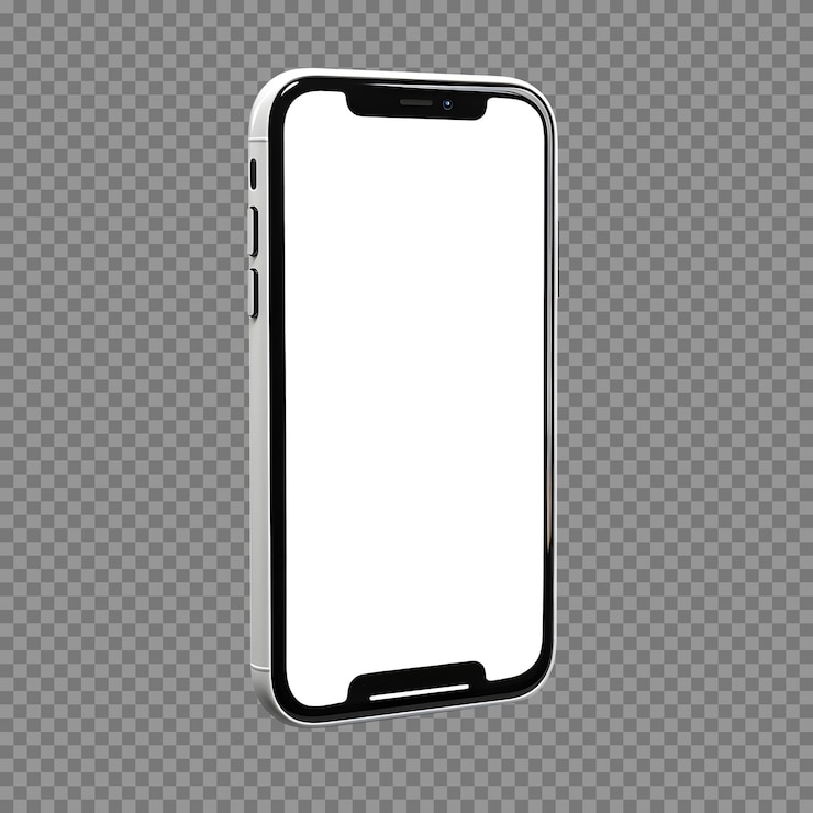 PSD Gratis psd white realistic mobile device isolated