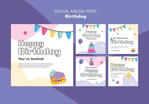 Publicación en redes sociales de celebración de cumpleaños