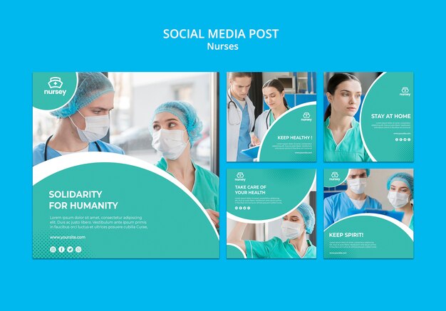 Publicación de redes sociales de concepto de salud