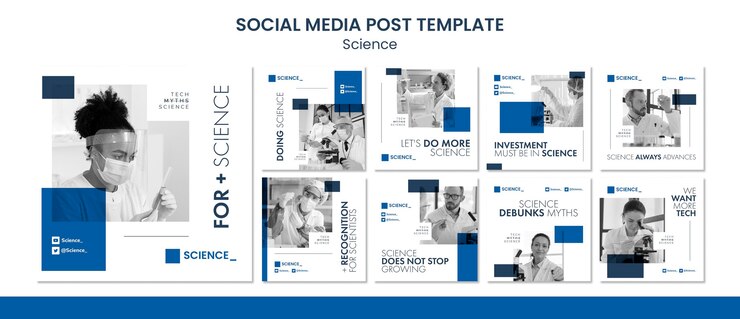 PSD gratuito publicación en redes sociales de la conferencia científica