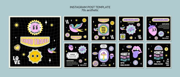 publicaciones estéticas de instagram de los 70