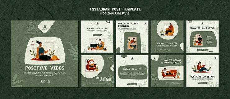 Publicaciones de estilo de vida positivo en Instagram