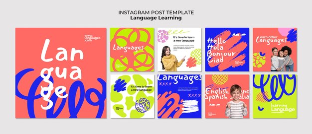 Publicaciones de instagram de aprendizaje de idiomas