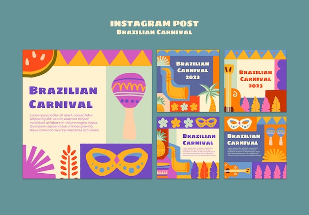 Publicaciones de instagram del carnaval brasileño