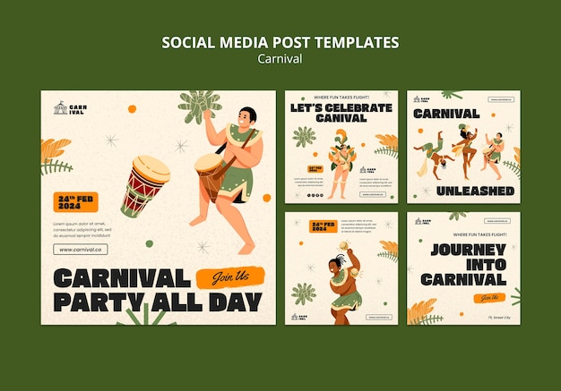 Las publicaciones de instagram de la celebración del carnaval