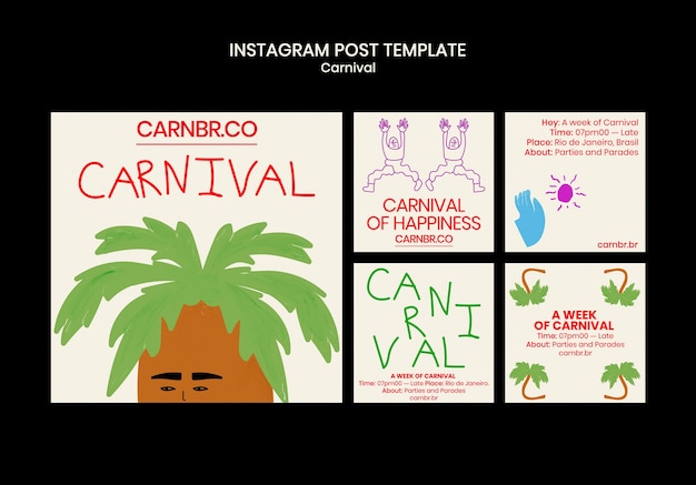 Las publicaciones de Instagram de la celebración del carnaval