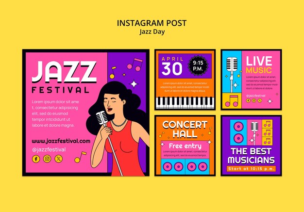 Las publicaciones de Instagram de la celebración del día del jazz.