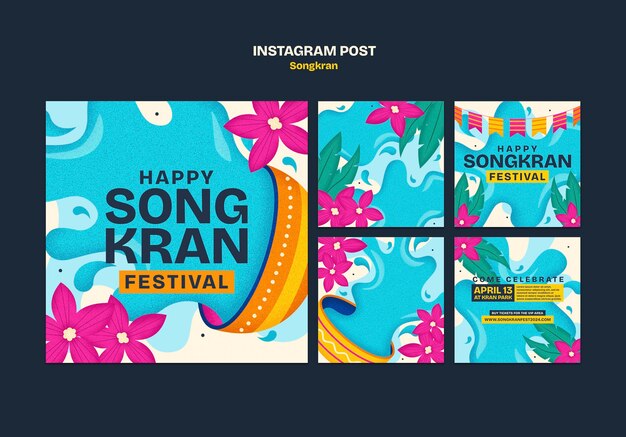 Las publicaciones de Instagram de la celebración de Gradient Songkran
