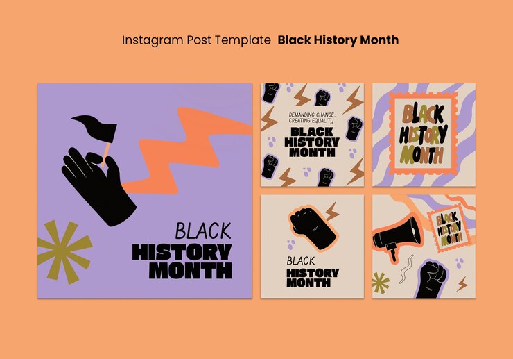 Publicaciones de Instagram de celebración del mes de la historia afroamericana