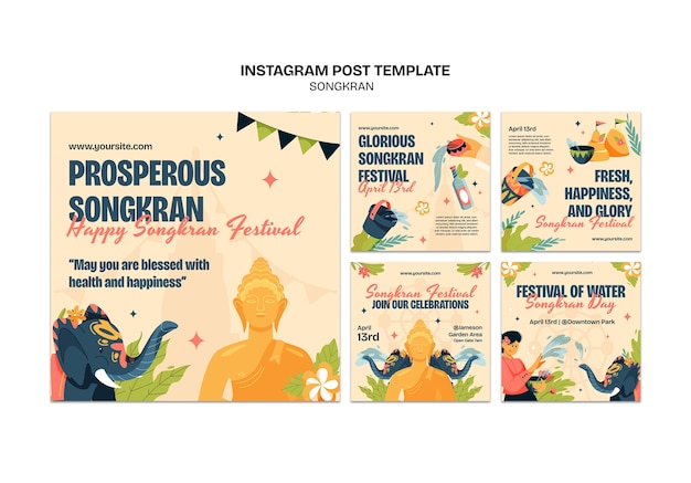 Las publicaciones de Instagram de la celebración de Songkran