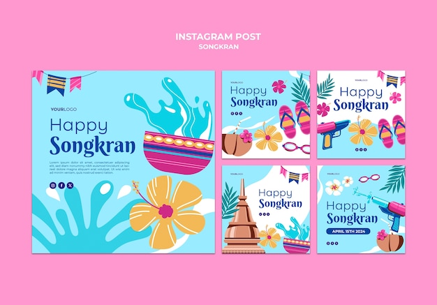 Las publicaciones de Instagram de la celebración de Songkran