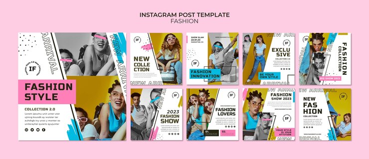 PSD gratuito publicaciones de instagram de colección de moda