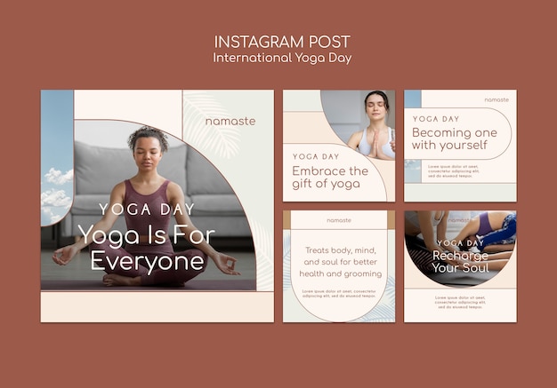 Publicaciones de instagram del día internacional del yoga