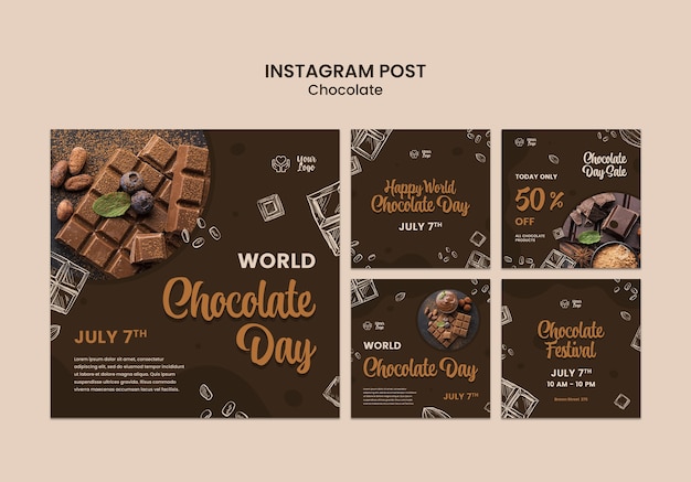 Publicaciones de instagram del día mundial del chocolate