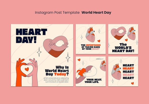 Publicaciones de instagram del día mundial del corazón