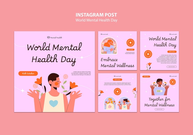 Publicaciones de instagram del día mundial de la salud mental