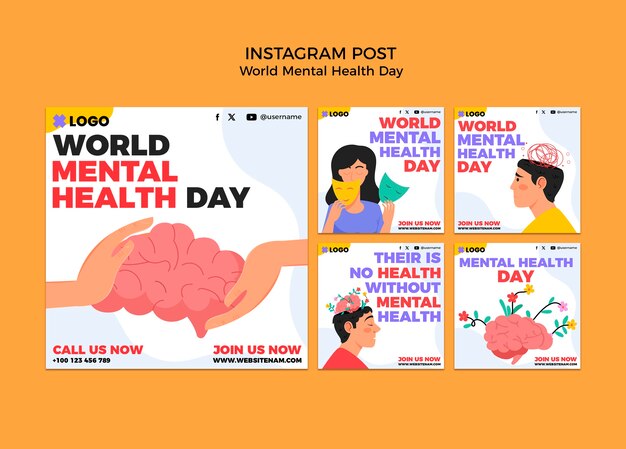 Publicaciones en Instagram por el Día Mundial de la Salud Mental