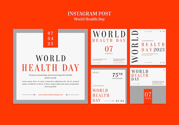 Publicaciones de instagram del día mundial de la salud