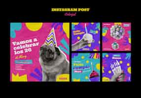 PSD gratuito publicaciones de instagram de entretenimiento de fiesta