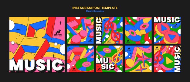 Publicaciones de instagram de entretenimiento musical.