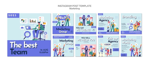 Publicaciones de instagram de estrategia empresarial