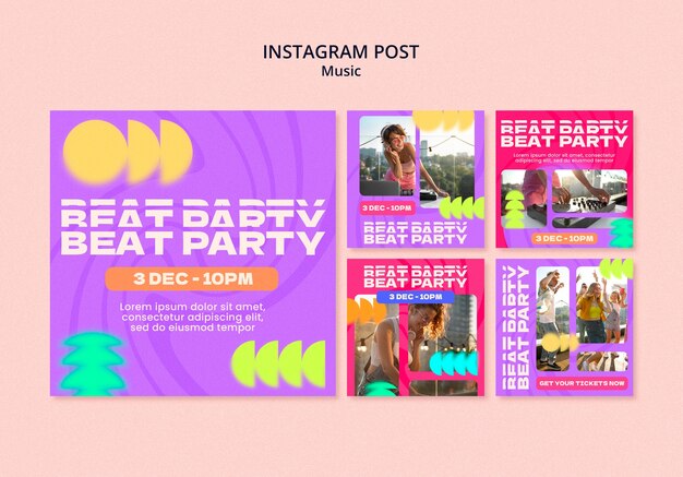 Publicaciones de instagram de eventos musicales