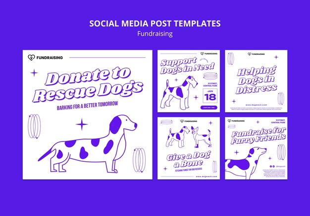 Publicaciones en Instagram de eventos de recaudación de fondos